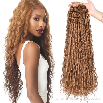 24inches Ocean deep water Wave Braiding  bundle Hair Crochet Braids Hair water wave crochet  in Synthetic Hair Extension